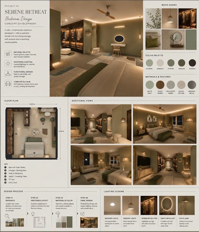 create aesthetic interior design mood boards