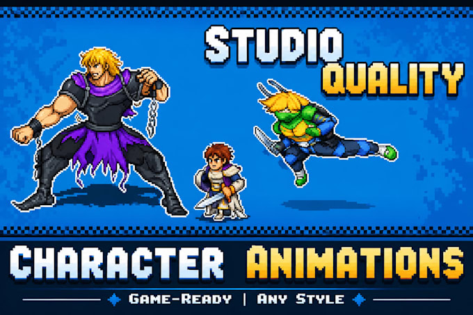 do pixel art character sprite animation video games
