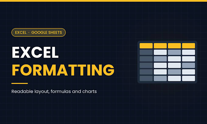 format excel and google sheets with formulas