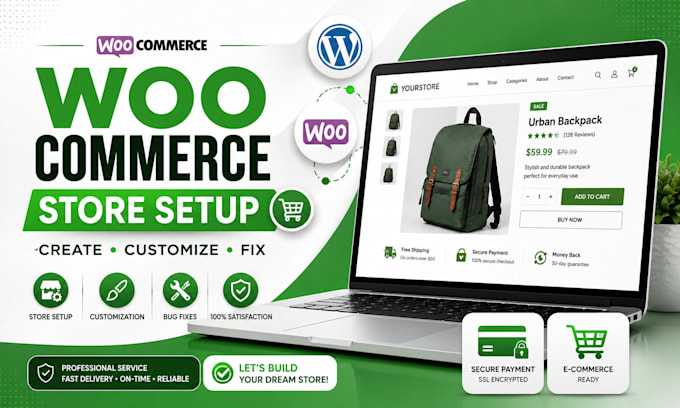 create, customize, or fix your woocommerce online store