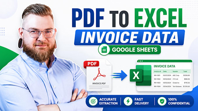 extract invoice and PDF data into excel or google sheets