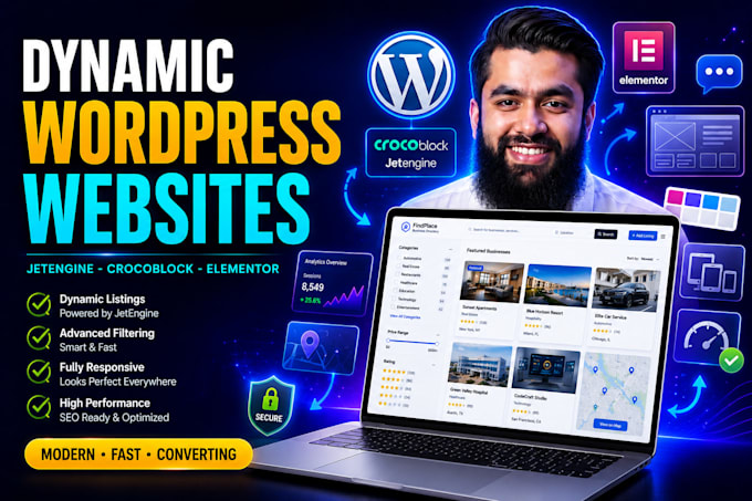 build a jetengine dynamic website in wordpress with crocoblock
