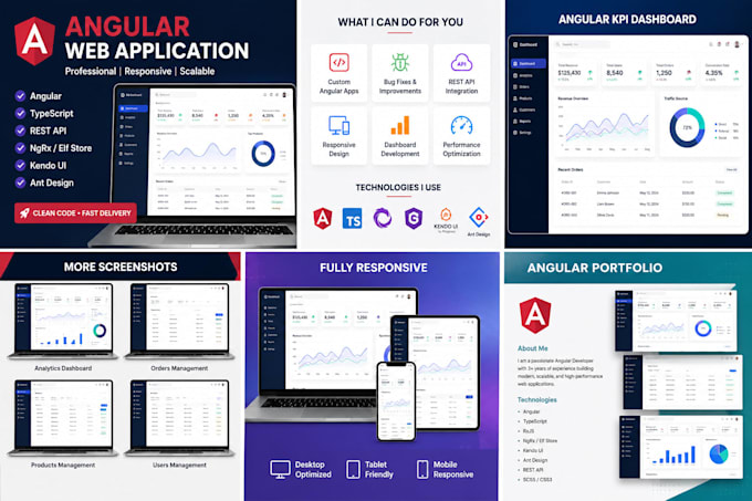develop a professional angular web application