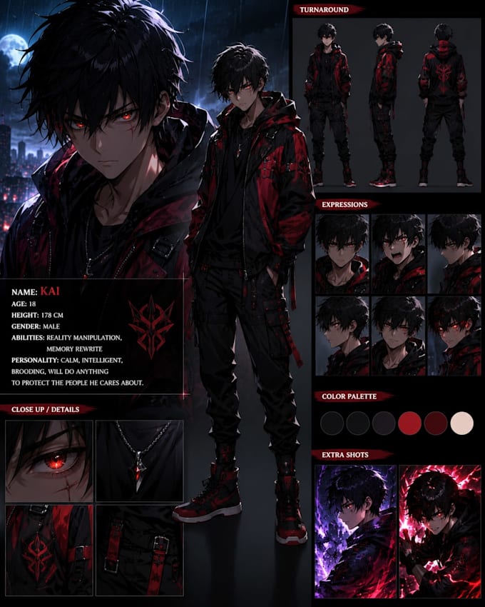 draw custom 2d anime characters and illustrations