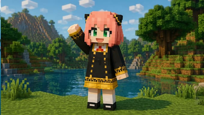 create custom minecraft skin for bedrock and java, pvp youtube and smp servers
