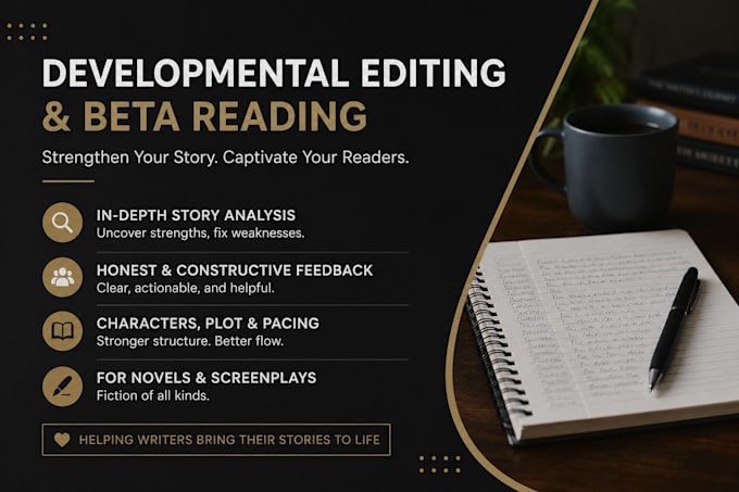 provide developmental and line editing for horror novel
