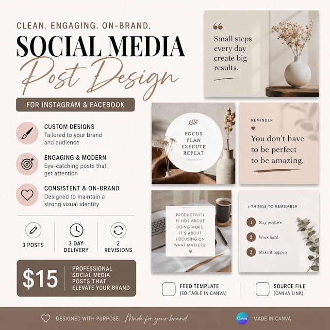 design elegant and engaging posts in canva