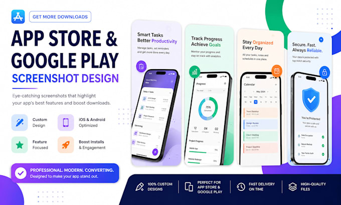 create app store and google play screenshots app store preview graphics