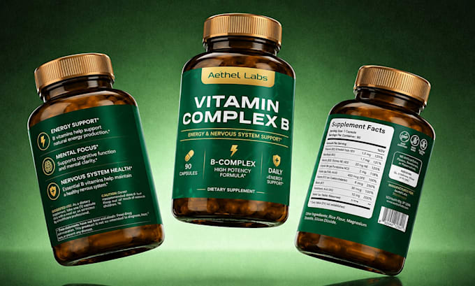 design supplement label design vitamin label private product packaging amazon