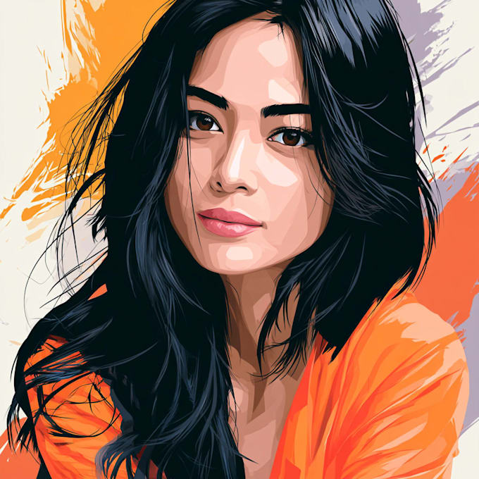 draw vector portrait from photo