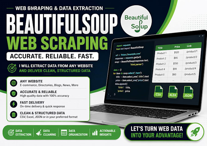 scrape website using python, beautifulsoup, and requests