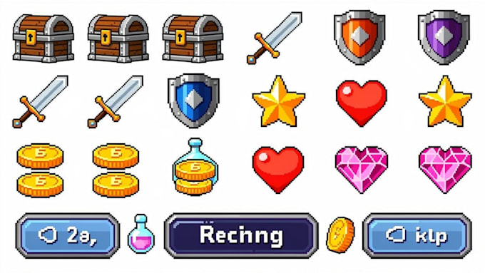 create pixel art game assets and icons for your game