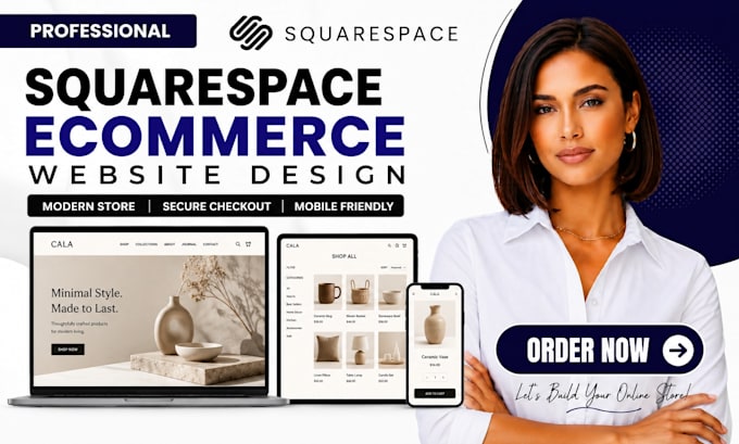 design squarespace e commerce website design ecommerce website development