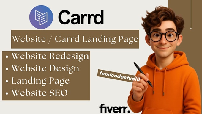 build minimalistic professional carrd website design, carrd landing page