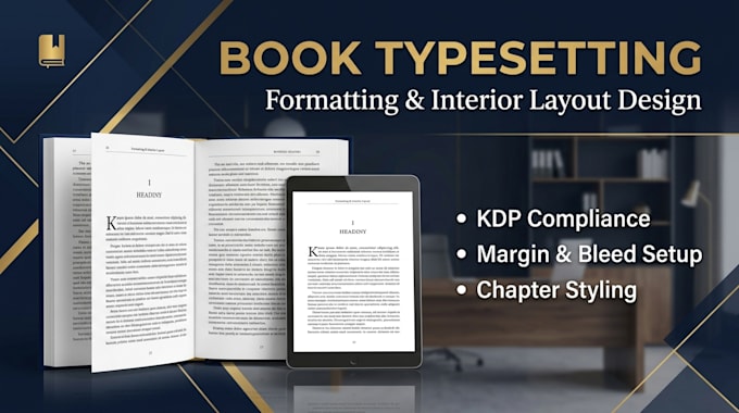 do professional book layout design, typesetting, formatting for print and ebook