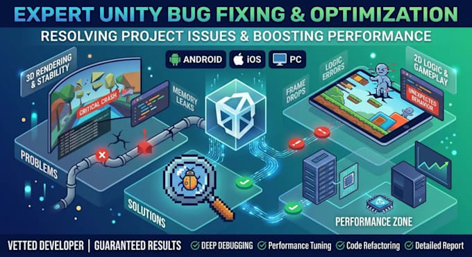 fix bugs, errors, and issues in your unity game