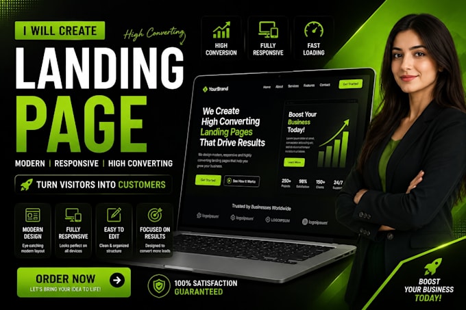 create attractive lending page in one peag website