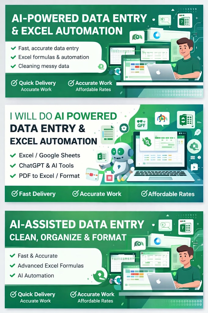 do fast ai powered data entry, excel formatting and clean your data