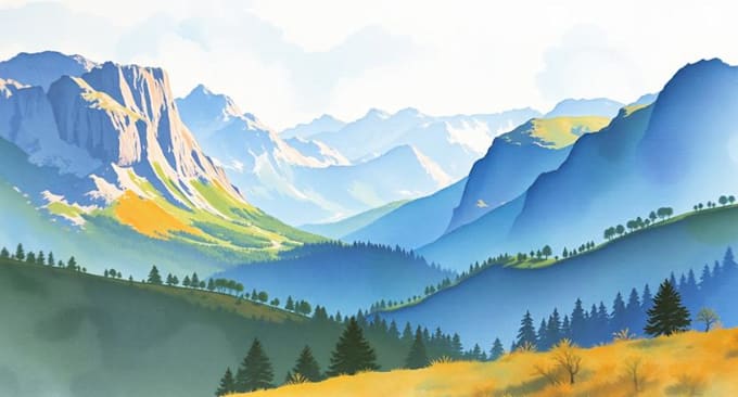 paint stunning watercolor landscape