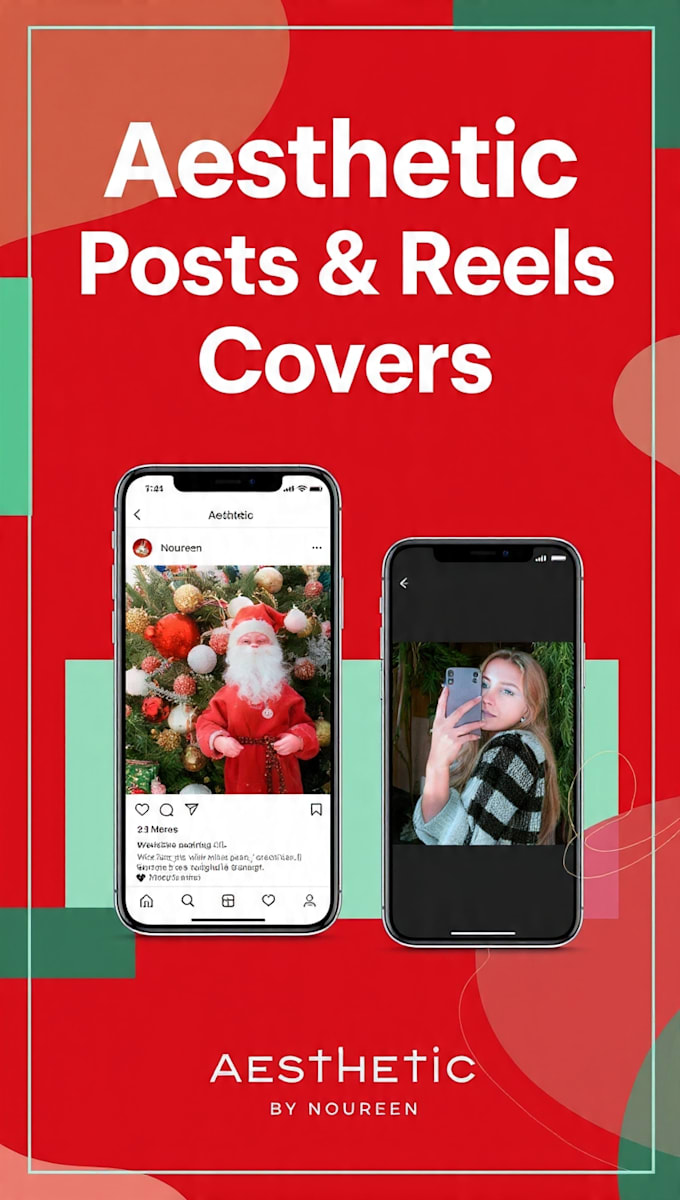 design aesthetic instagram  tiktok posts and reels covers
