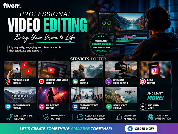 do professional cinematic video editing