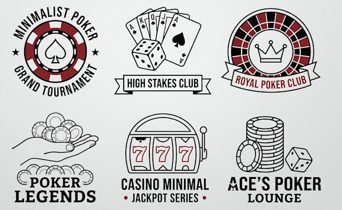 do professional minimalist poker chip or poker logo design