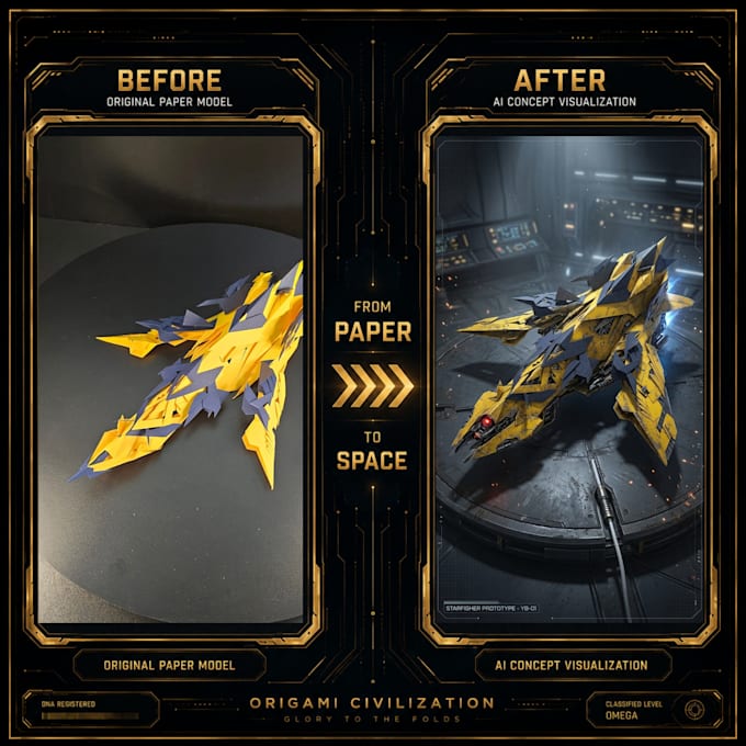 create ai concept art from your paper model or sketch