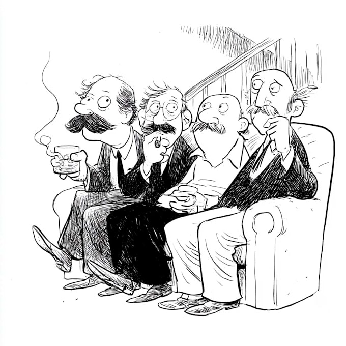 draw any humorous comic strip or cartoon