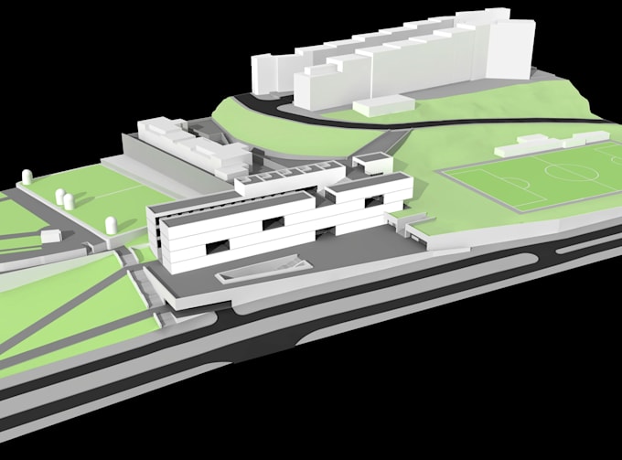provide 3d printable cityscape from map, 3d printing stl digital elevation model
