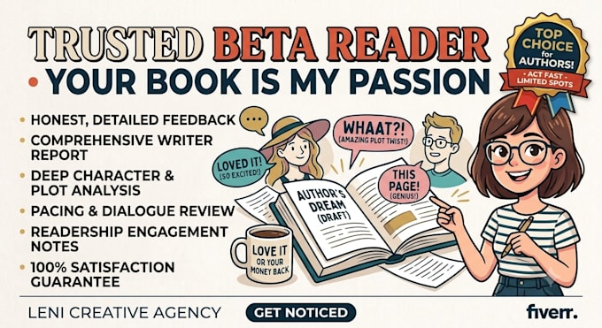 be your witty beta reader for fiction and romance books