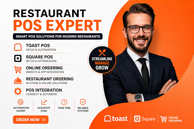 toast pos, square pos, online ordering, restaurant ordering, pos integration