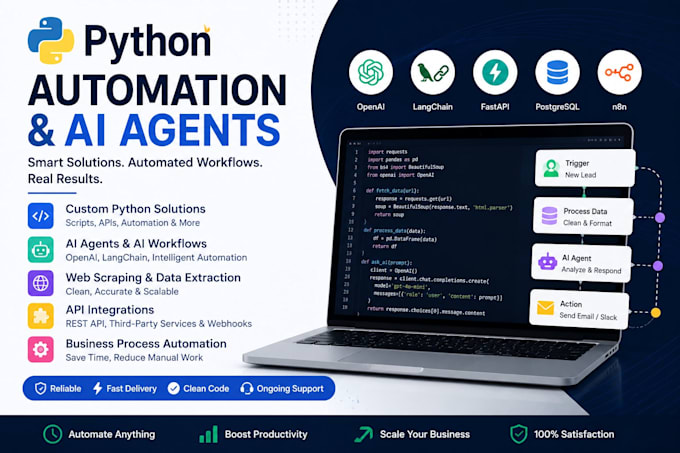 develop python scripts automation web scraping and apis