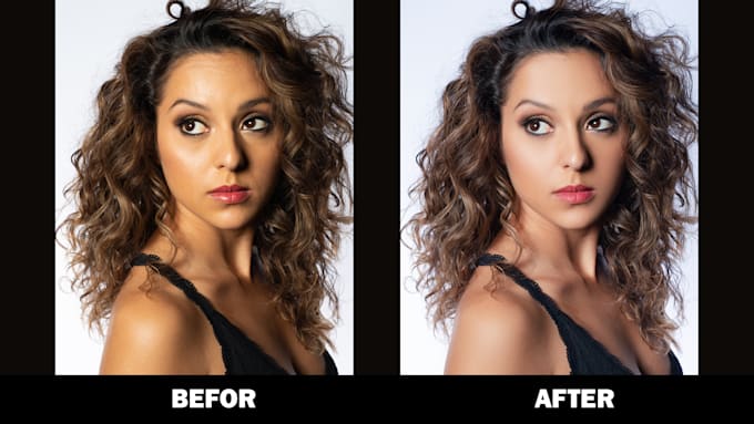 do professional skin retouching, portrait retouch