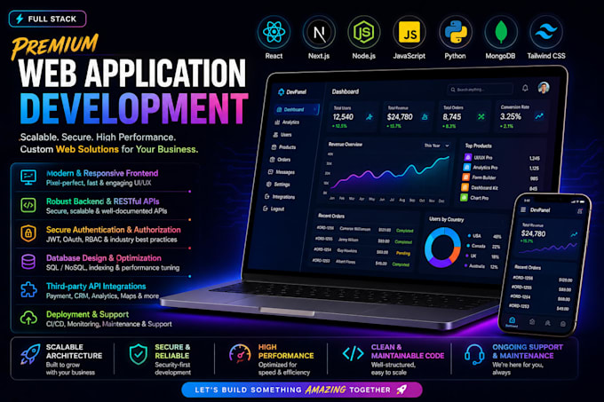 do full stack website development as front end and backend developer