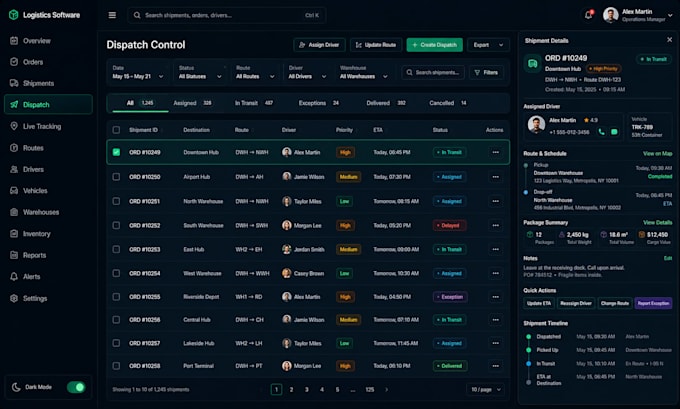 develop custom logistics software