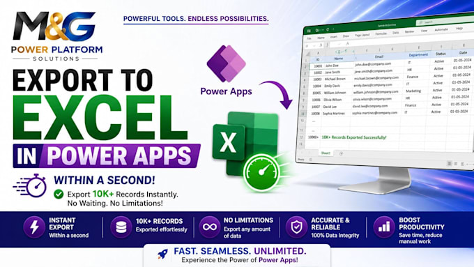 build a high performance power apps export to excel solution