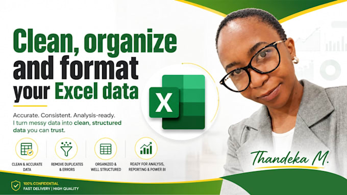 clean, organize and format your excel data for analysis
