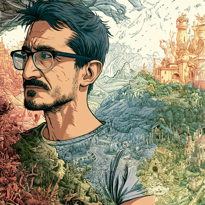 draw a comic book page illustration or webtoon episodes