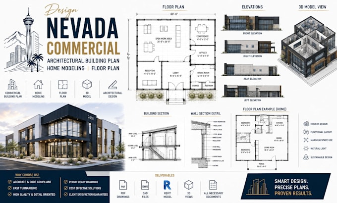 design nevada commercial architectural building plan home modeling floor plan