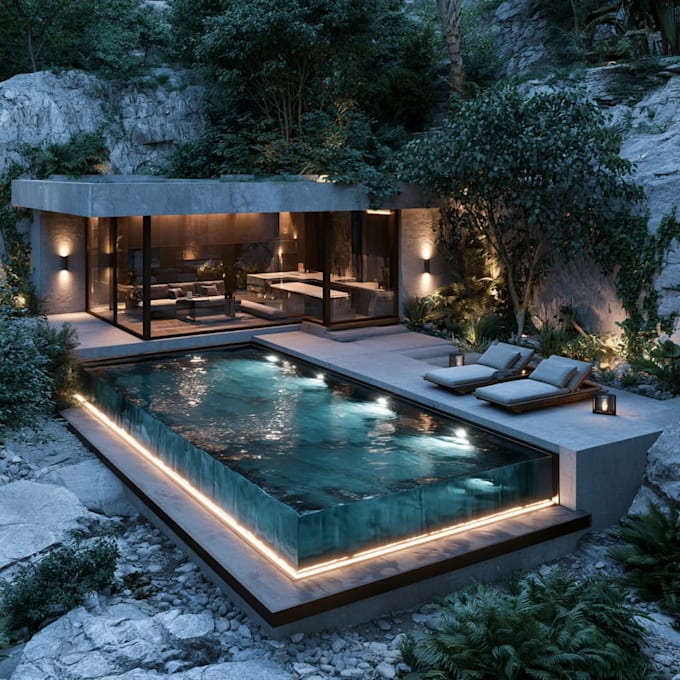 create photorealistic outdoor renders, landscape design