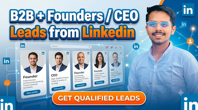 generate linkedin leads of founders and ceos