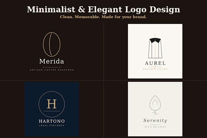 design a minimalist flat logo for your brand