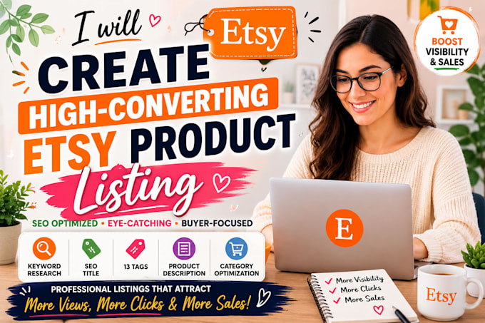 create a high converting etsy product listing with SEO