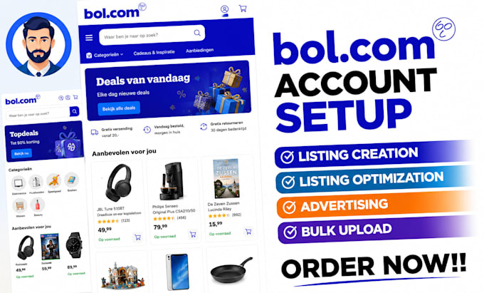 do bulk upload product listing on bol com