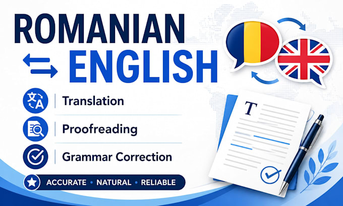 translate, proofread and correct romanian and english texts
