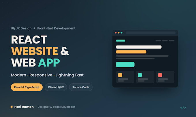 develop a responsive react website and web app