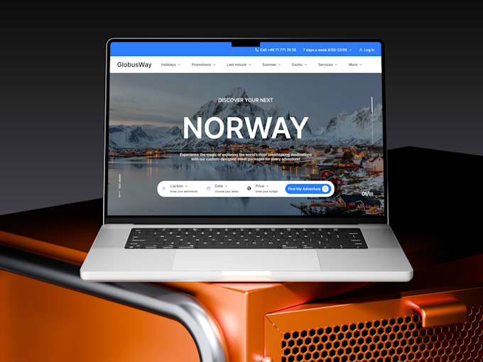 design a modern website or landing page