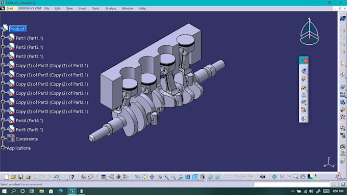 create professional 3d models and 2d drawings using solidworks,autocad and catia