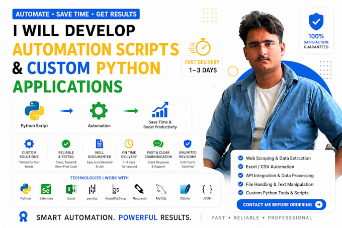 develop automation scripts and custom python applications