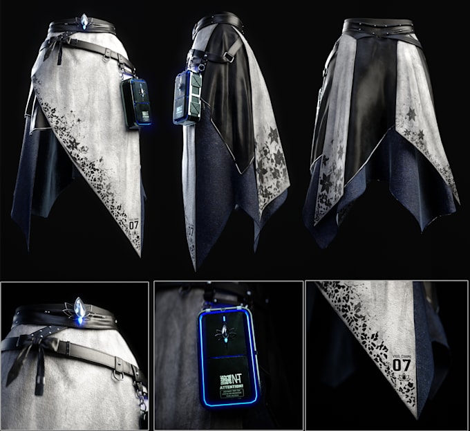 create realistic game ready character clothing for games